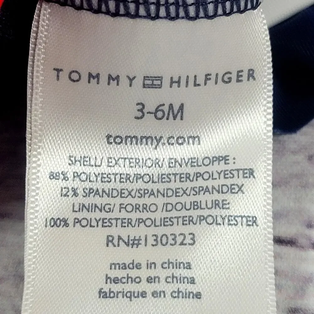 Tommy Hilfiger Infant‎ Red White And Blue Swimsuit Size 3-6 Months